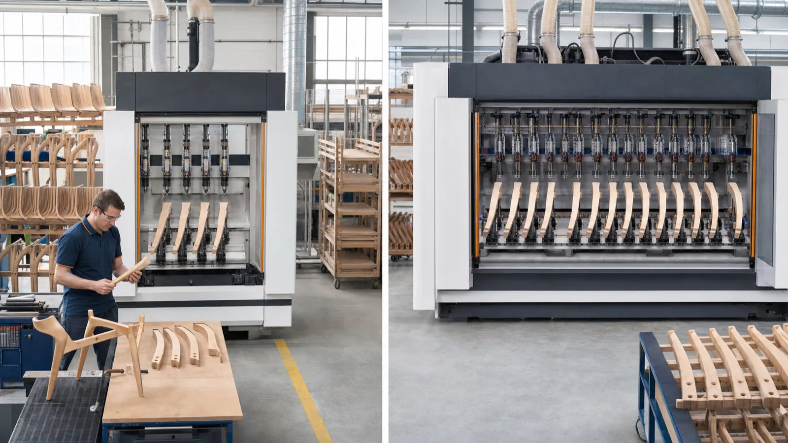 16-head and 32-head wood machining center comparison
